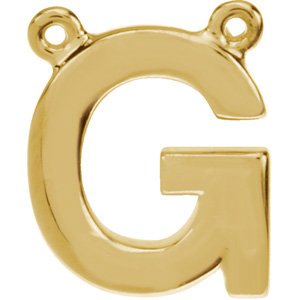 14K Yellow Block Initial G Necklace Center Ref. 2700611