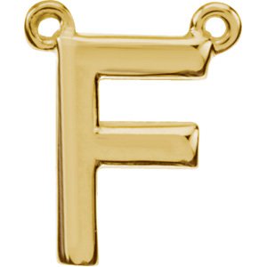 14K Yellow Block Initial F Necklace Center Ref. 2700613