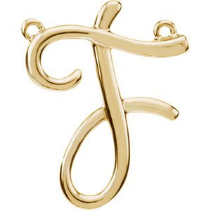 14K Yellow Script Initial F Necklace Center Ref. 2718686