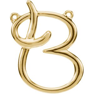 14K Yellow Script Initial B Necklace Center Ref. 2718724