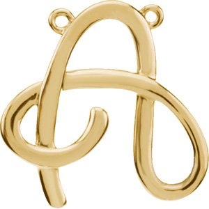 14K Yellow Script Initial A Necklace Center Ref. 2719249