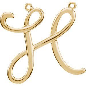 14K Yellow Script Initial H Necklace Center Ref. 2719416
