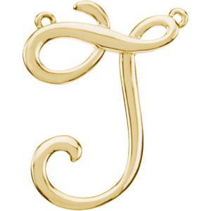 14K Yellow Script Initial J Necklace Center Ref. 2719442