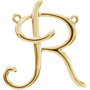 14K Yellow Script Initial R Necklace Center Ref. 2721076