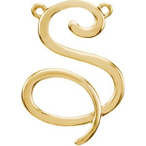 14K Yellow Script Initial S Necklace Center Ref. 2721147