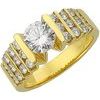 Diamond Semi Set Engagement Ring .75 CTW Round Side Diamonds