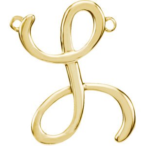 14K Yellow Script Initial L Necklace Center Ref. 2722460