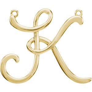 14K Yellow Script Initial K Necklace Center Ref. 2724026