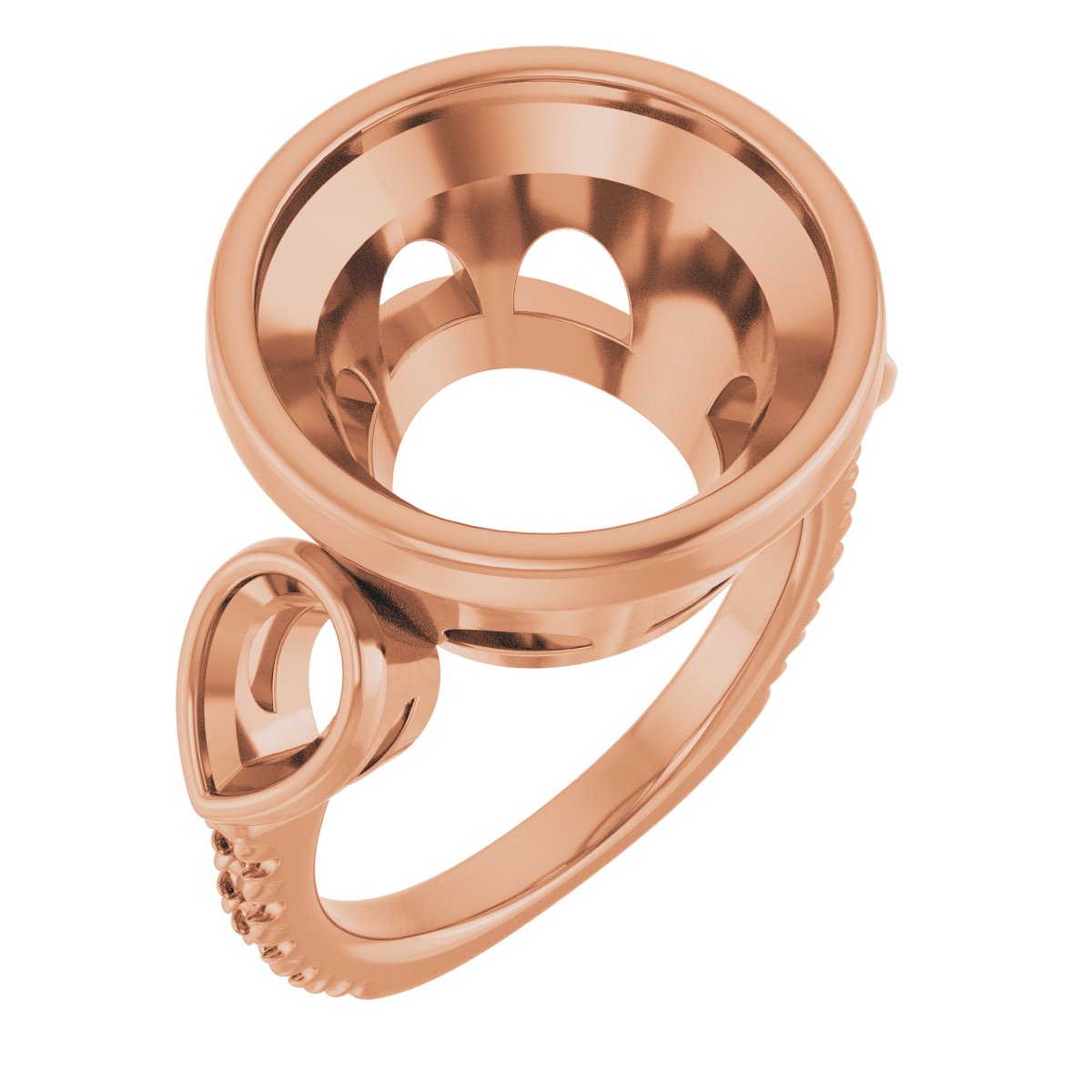 Bezel-Set Three-Stone Engagement Ring
