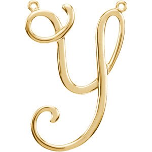 14K Yellow Script Initial Y Necklace Center Ref. 2724106