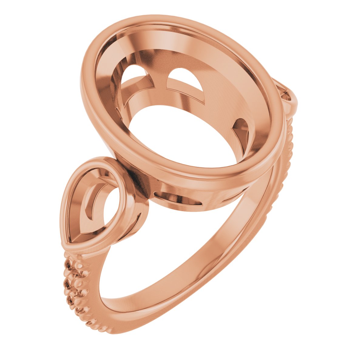 Bezel-Set Three-Stone Engagement Ring