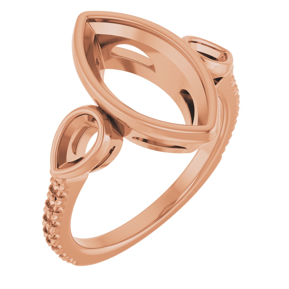Bezel-Set Three-Stone Engagement Ring