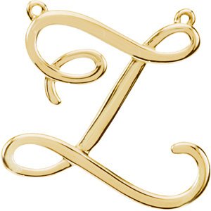 14K Yellow Script Initial Z Necklace Center Ref. 2724340
