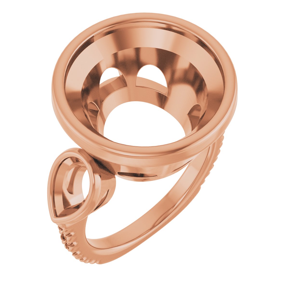 Bezel-Set Three-Stone Engagement Ring