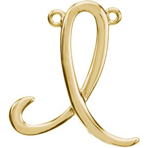 14K Yellow Script Initial I Necklace Center Ref. 2725017