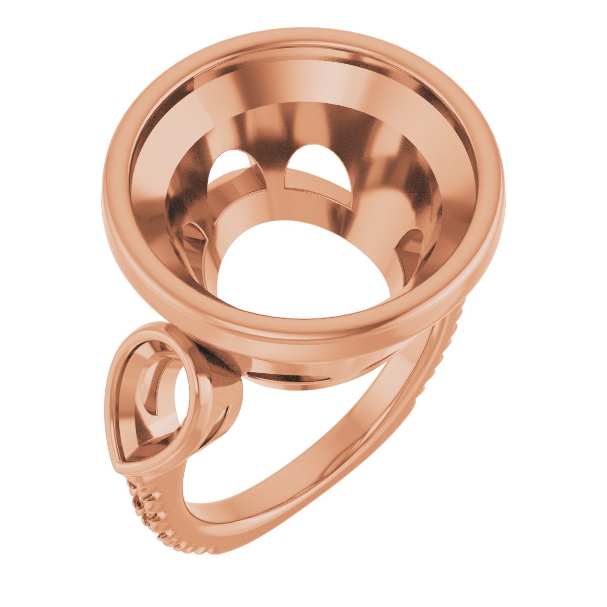 Bezel-Set Three-Stone Engagement Ring