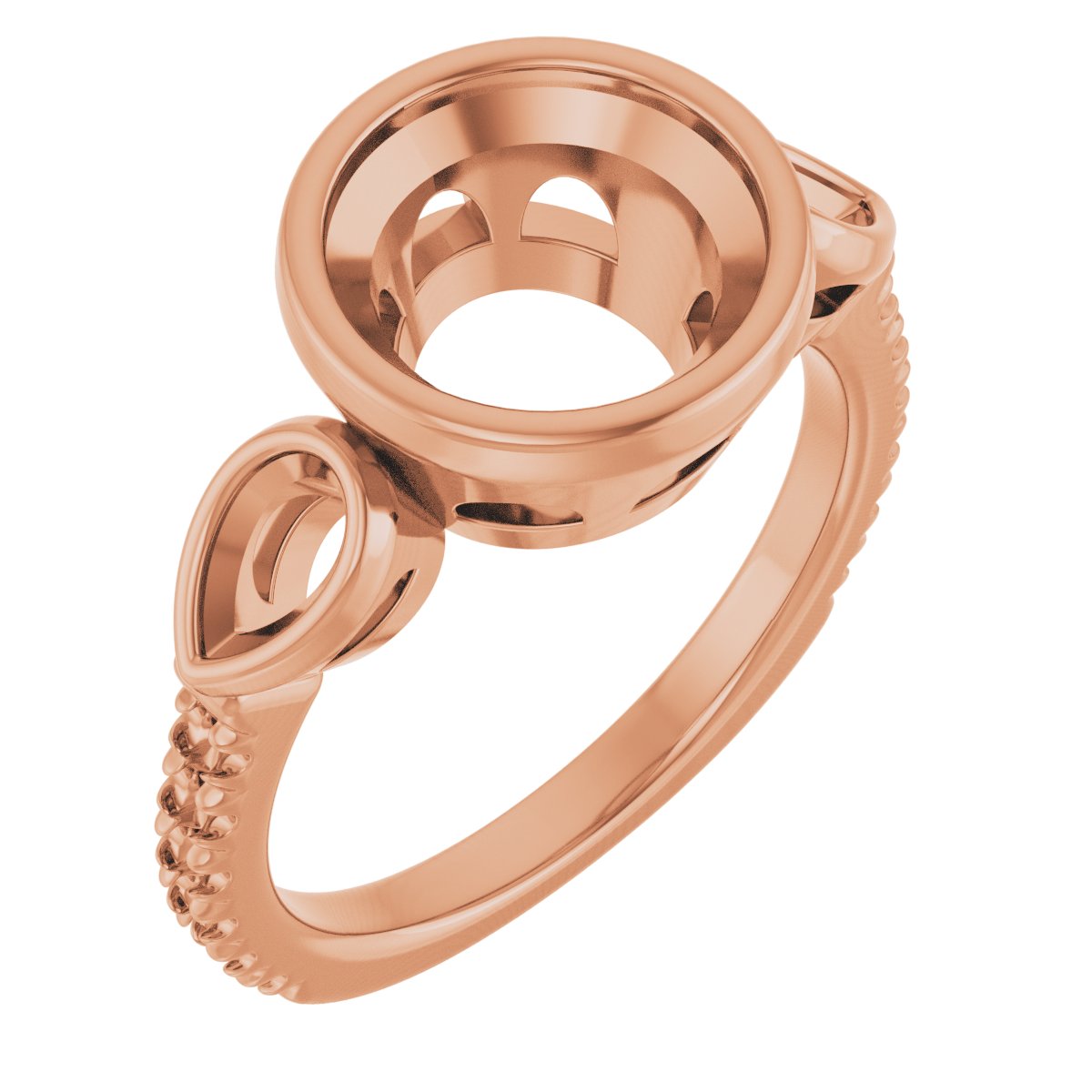 Bezel-Set Three-Stone Engagement Ring