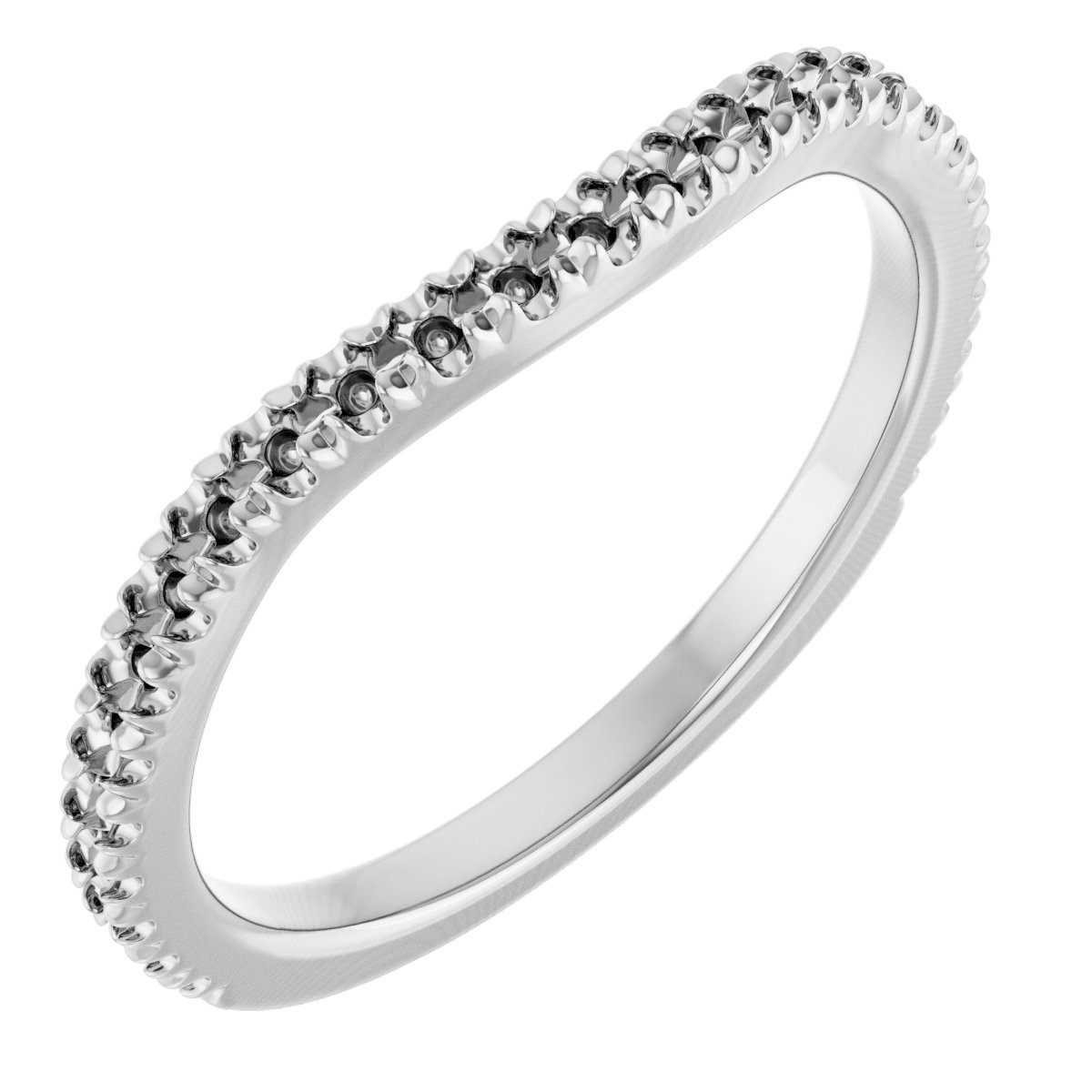Band Mounting for 5.5x5.5 mm Asscher Ring
