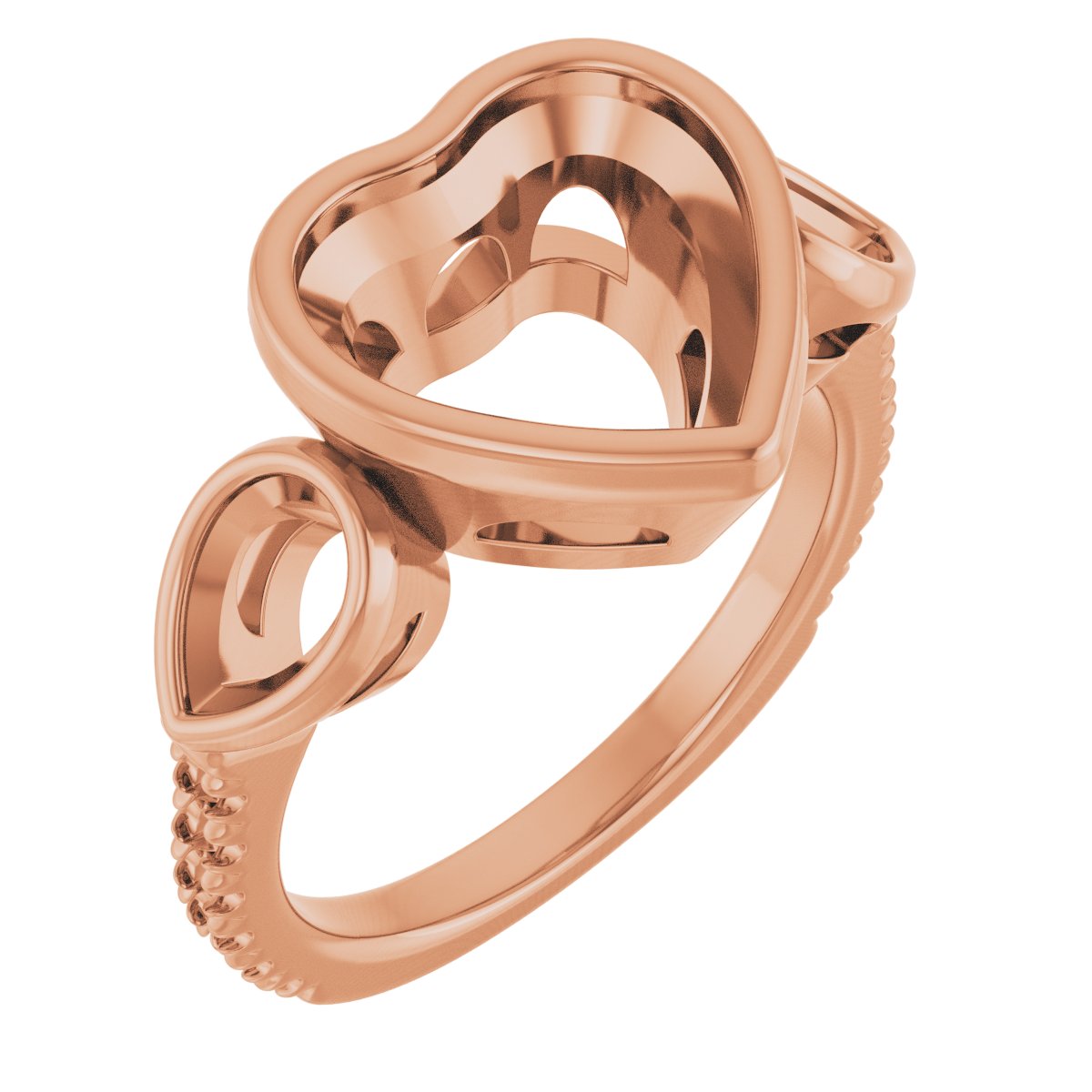 Bezel-Set Three-Stone Engagement Ring