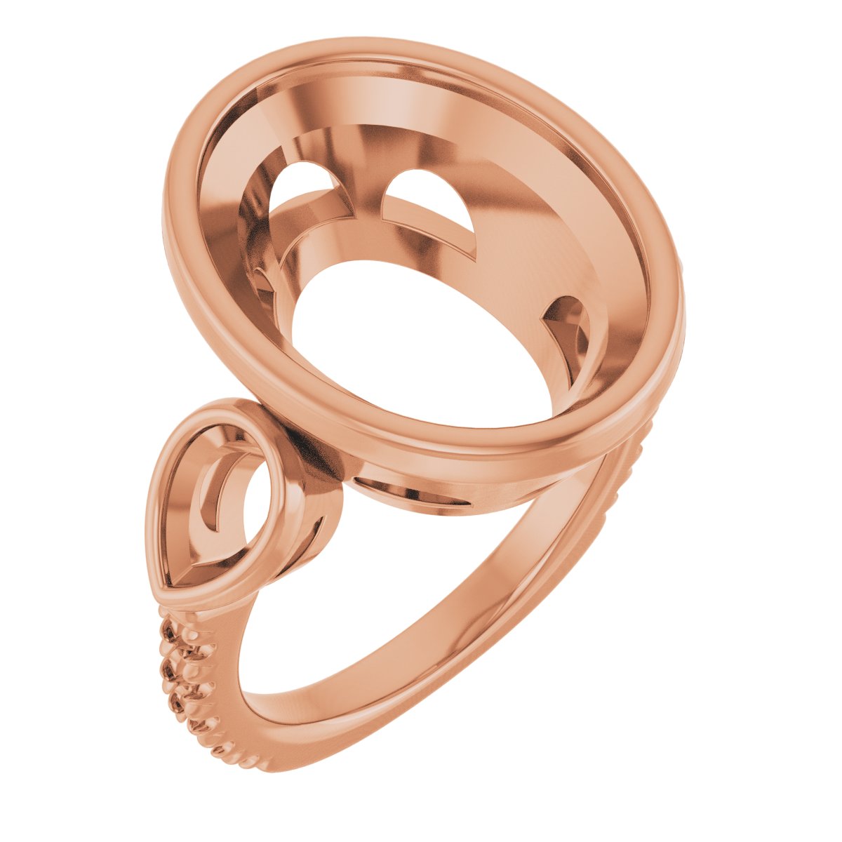 Bezel-Set Three-Stone Engagement Ring