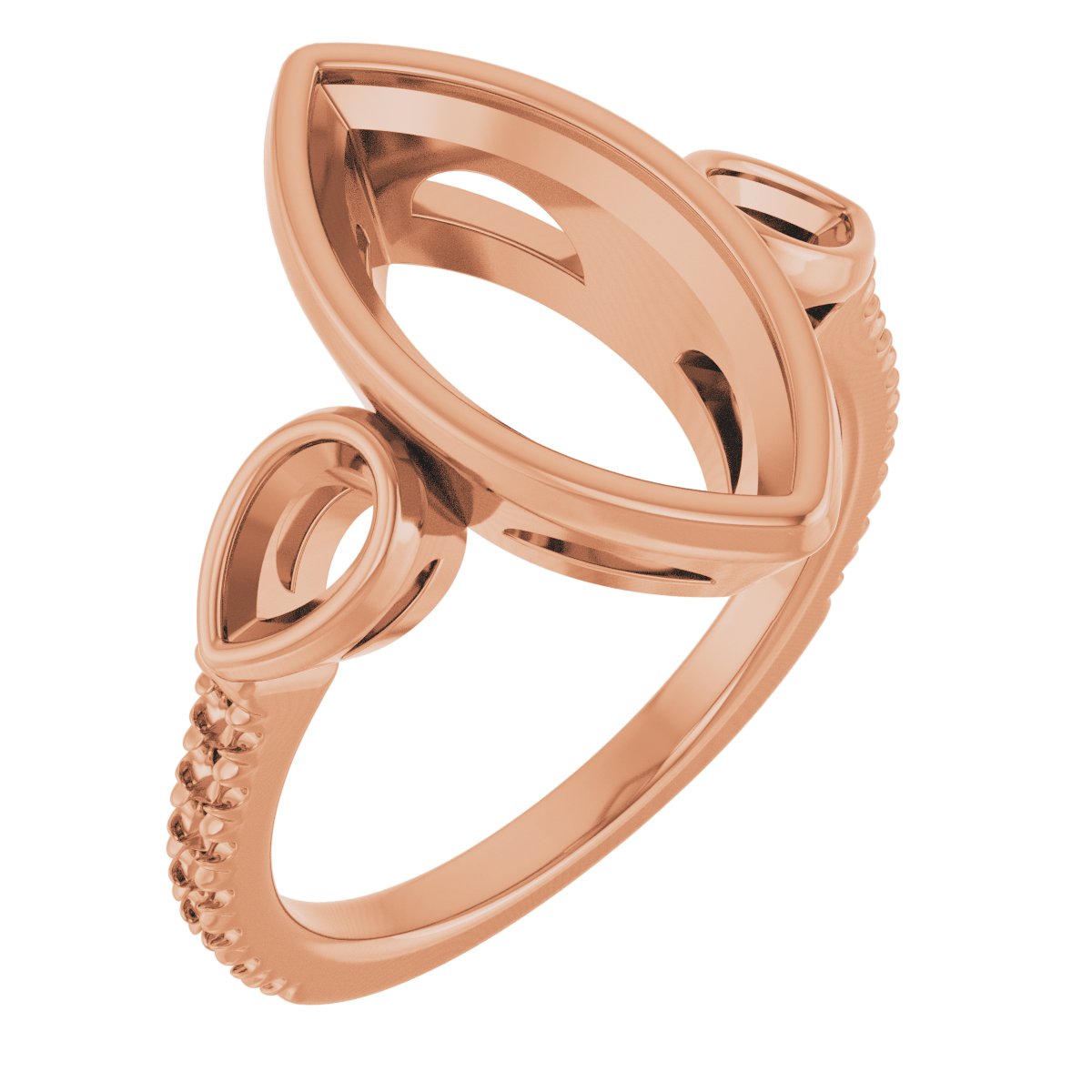 Bezel-Set Three-Stone Engagement Ring