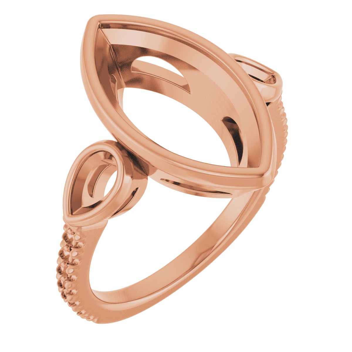 Bezel-Set Three-Stone Engagement Ring