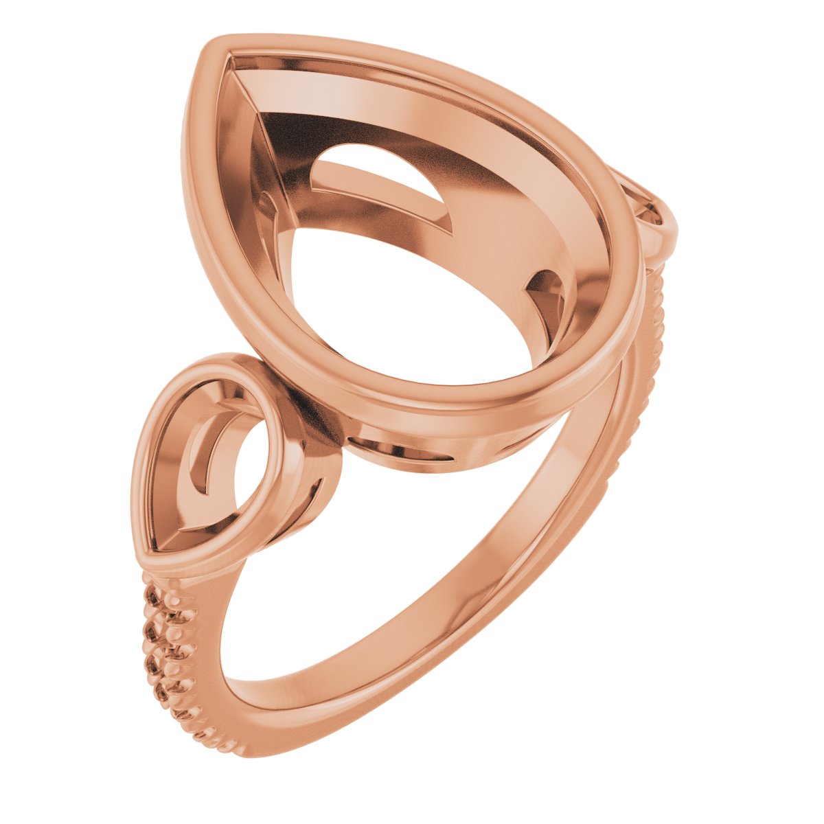 Bezel-Set Three-Stone Engagement Ring