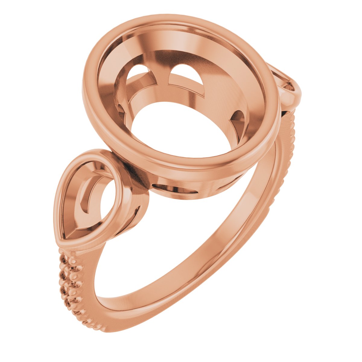 Bezel-Set Three-Stone Engagement Ring