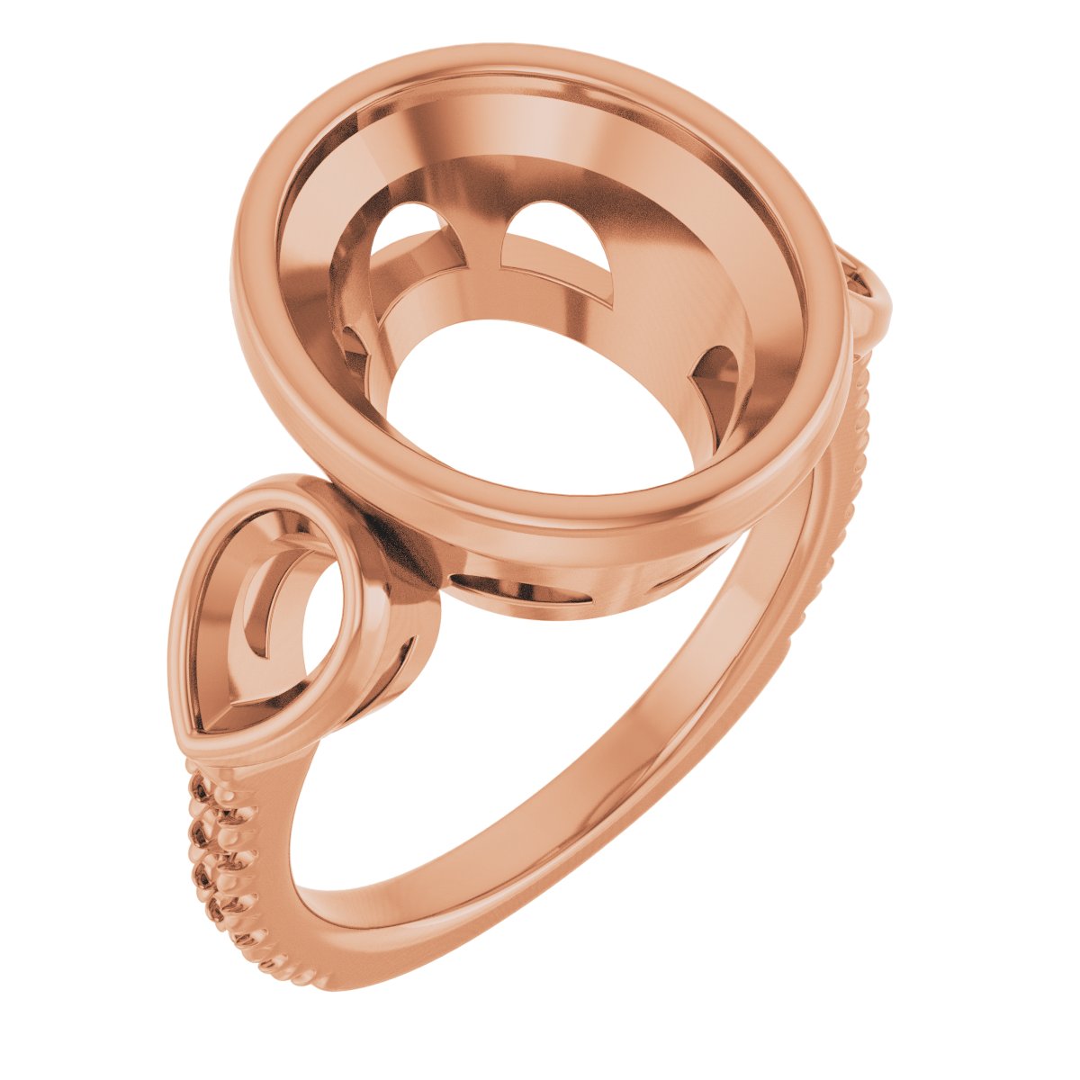 Bezel-Set Three-Stone Engagement Ring