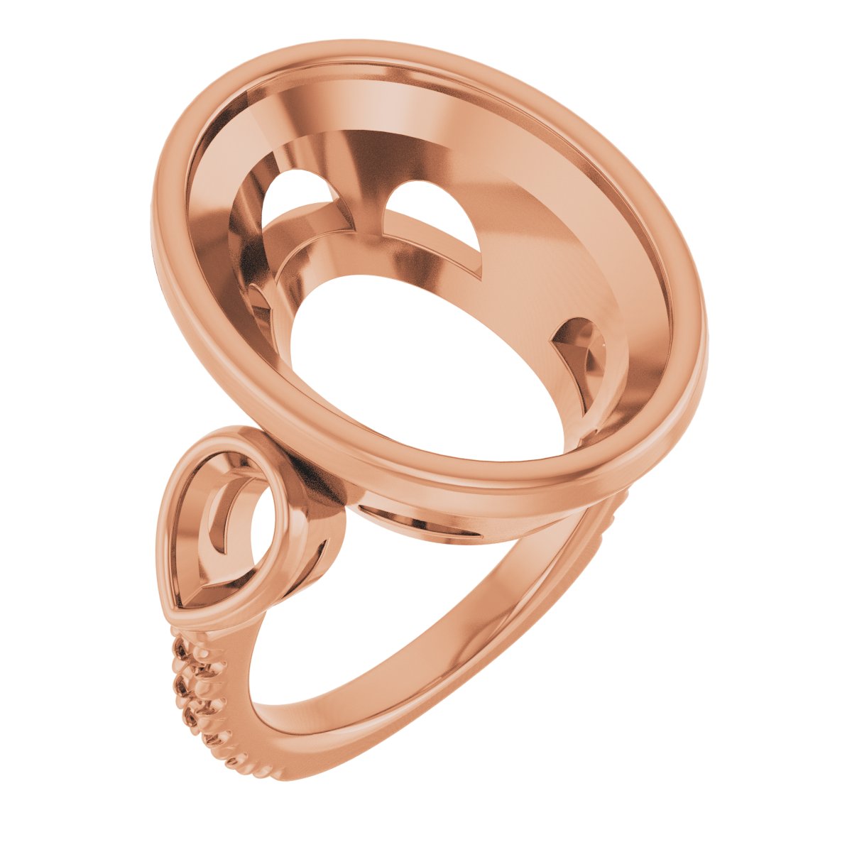 Bezel-Set Three-Stone Engagement Ring