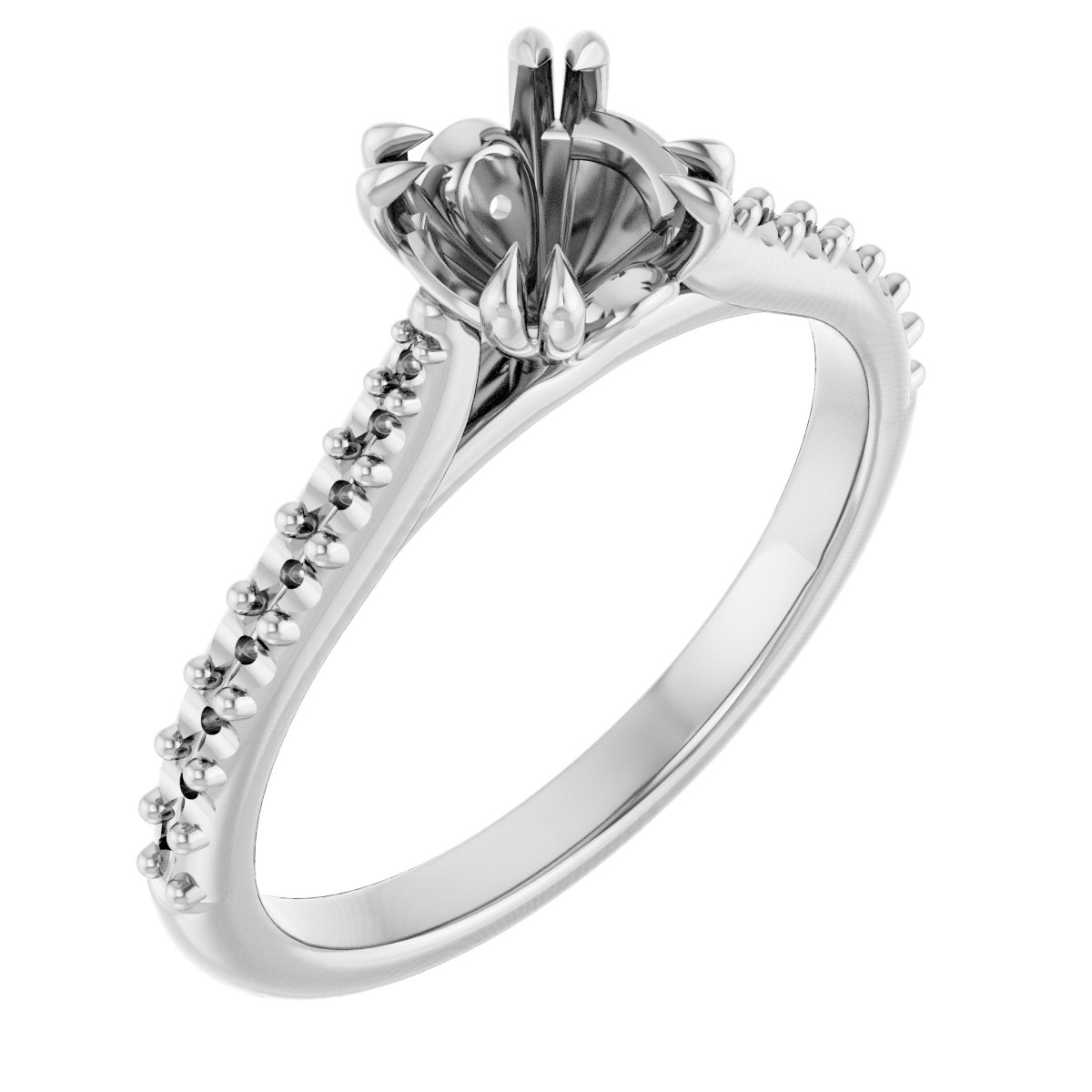 Double Claw-Prong Engagement Ring or Band