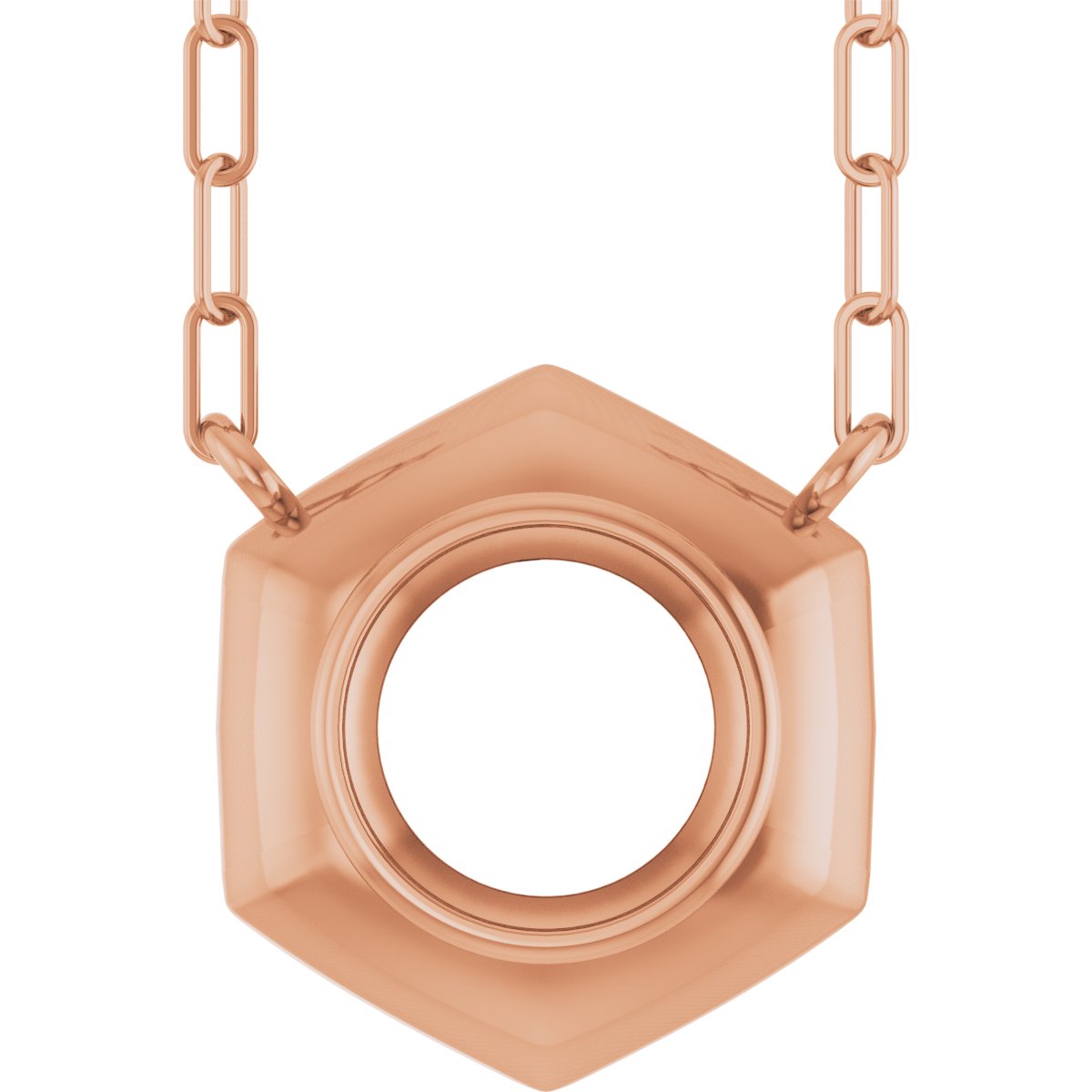 Bezel-Set Solitaire Necklace or Center