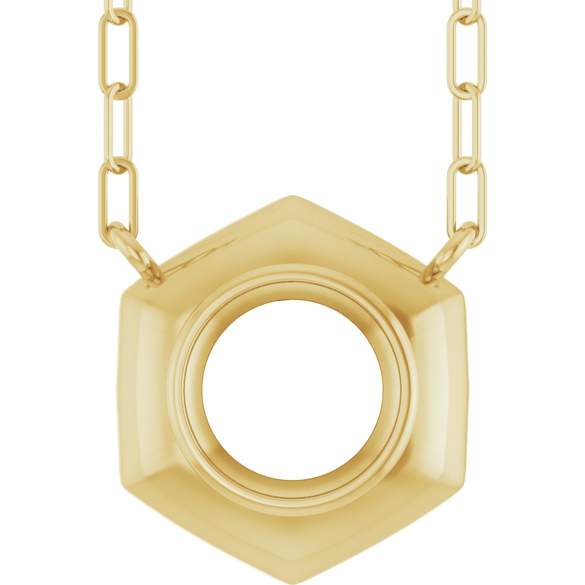 Bezel-Set Solitaire Necklace or Center