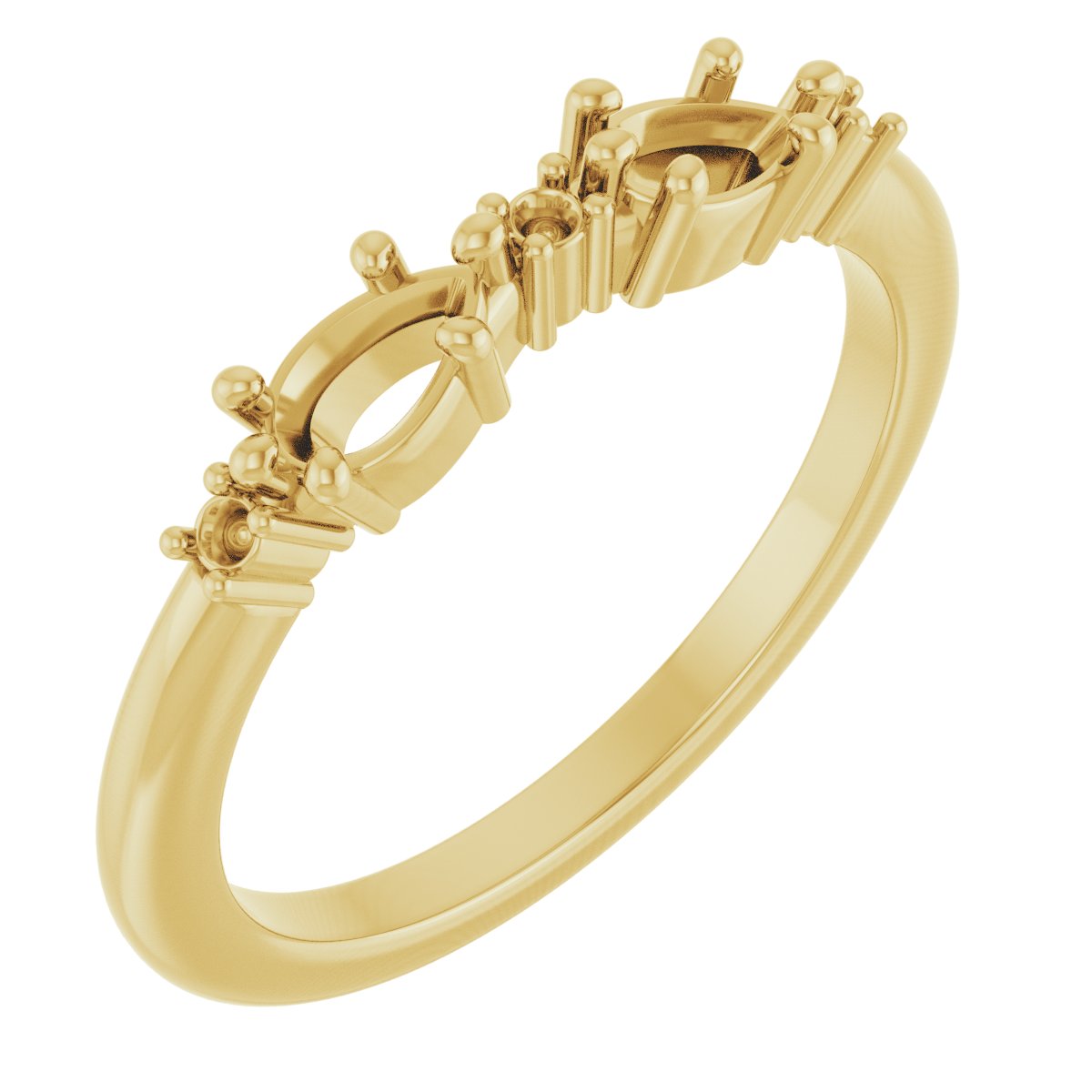 Accented Stackable Family Ring