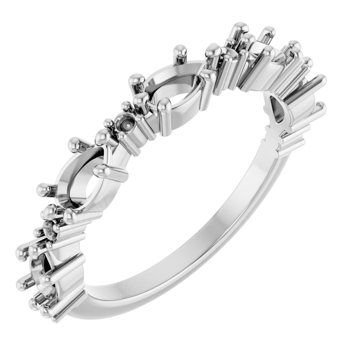 Accented Stackable Family Ring