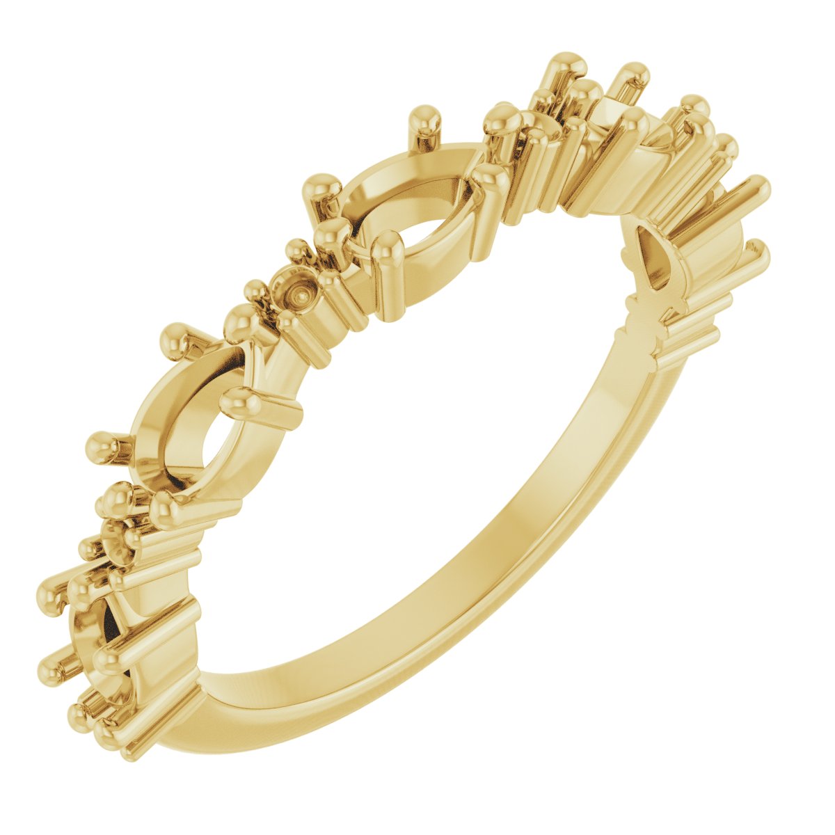 Accented Stackable Family Ring