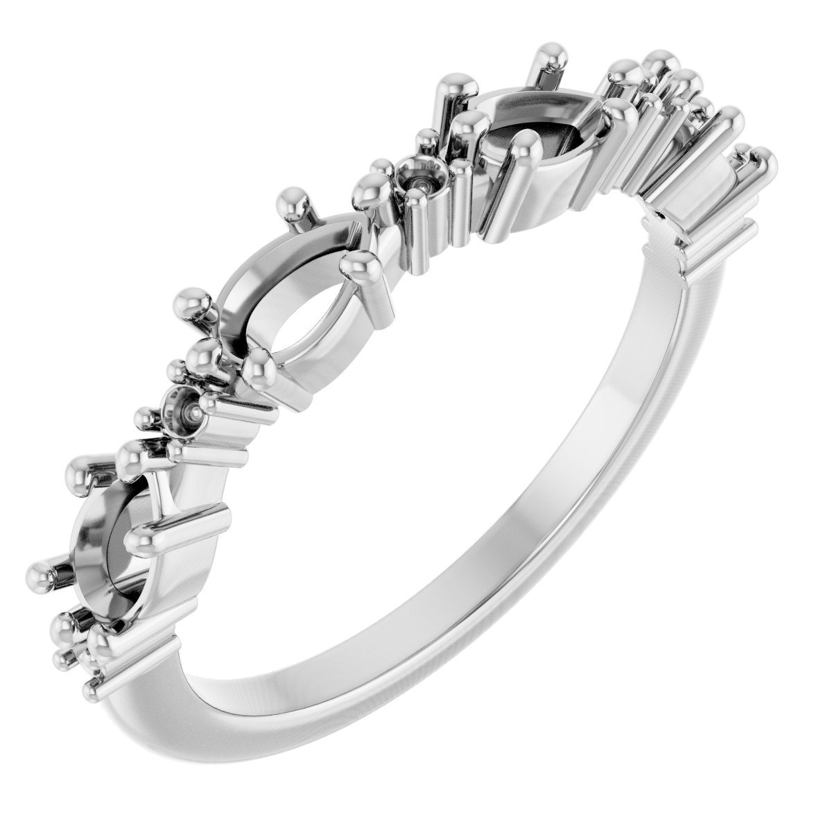 Accented Stackable Family Ring