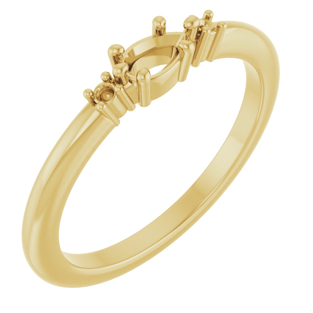 Accented Stackable Family Ring