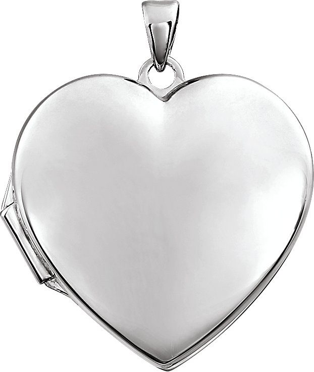 Collection Sterling Silver Polished Heart Locket Pendant Necklace