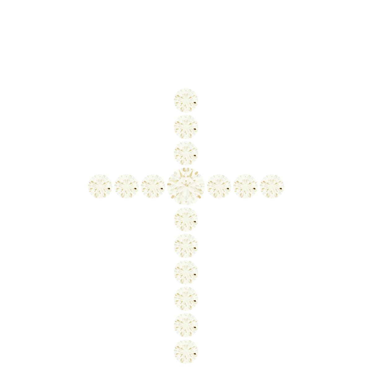 Channel-Set Accented Cross Pendant