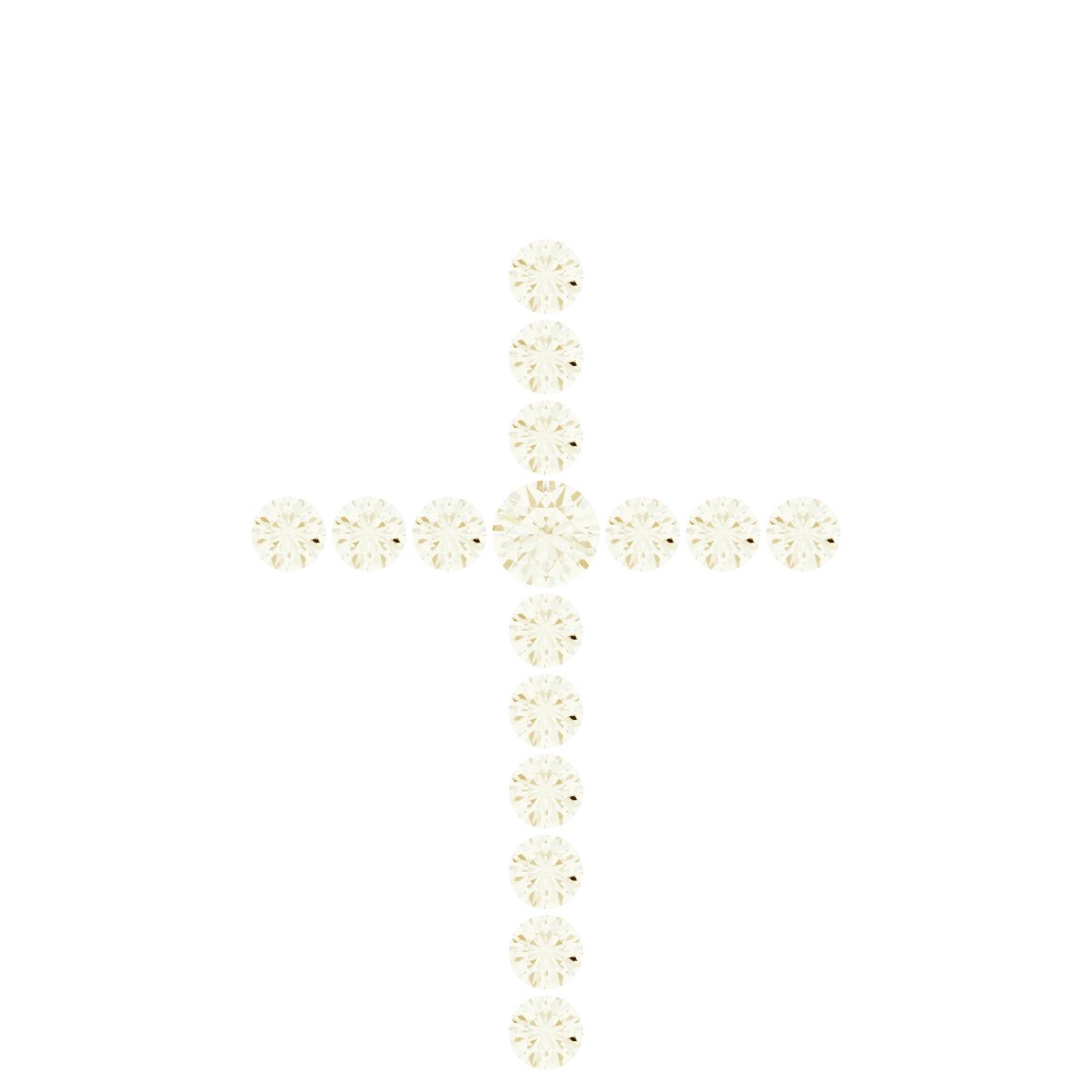 Channel-Set Accented Cross Pendant