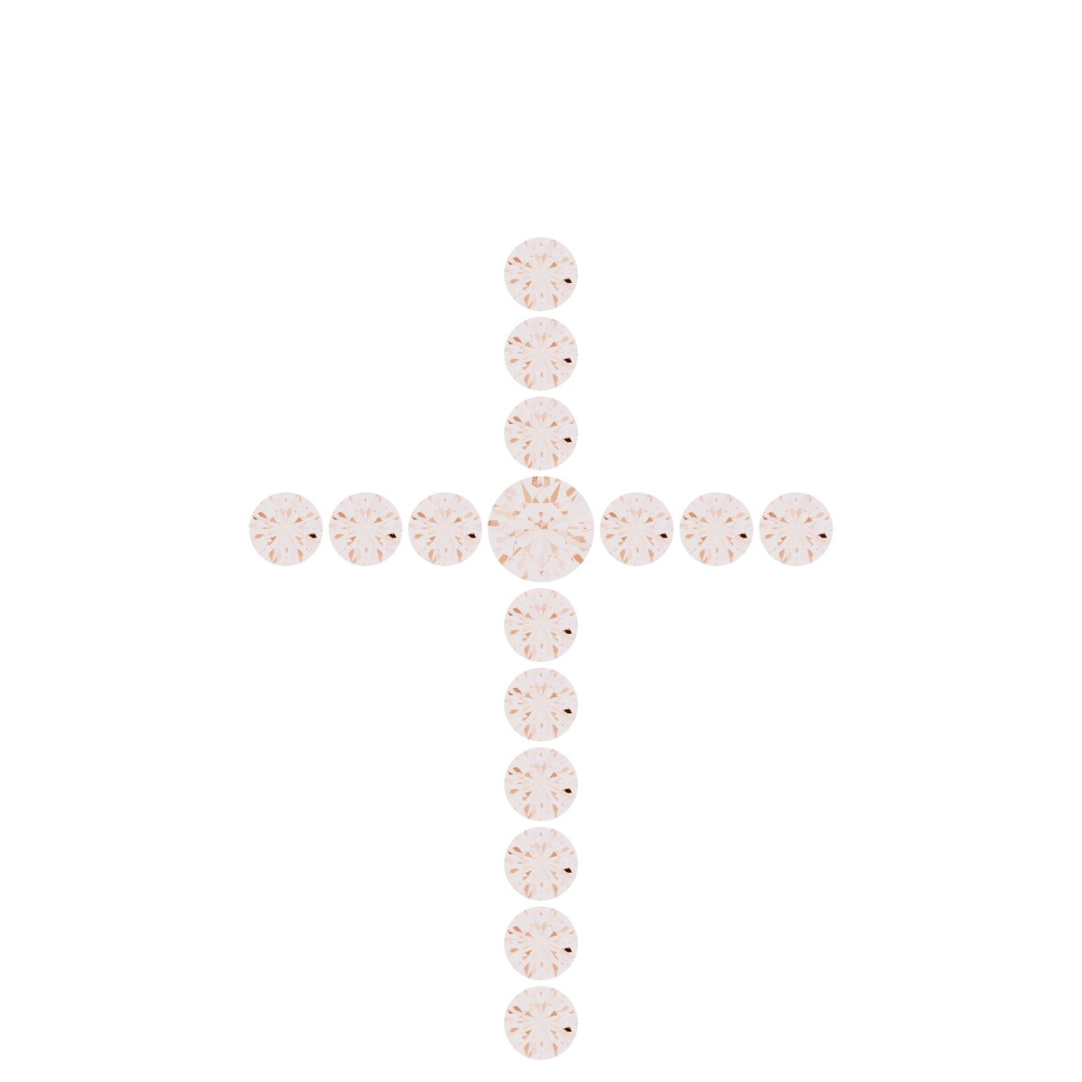 Channel-Set Accented Cross Pendant