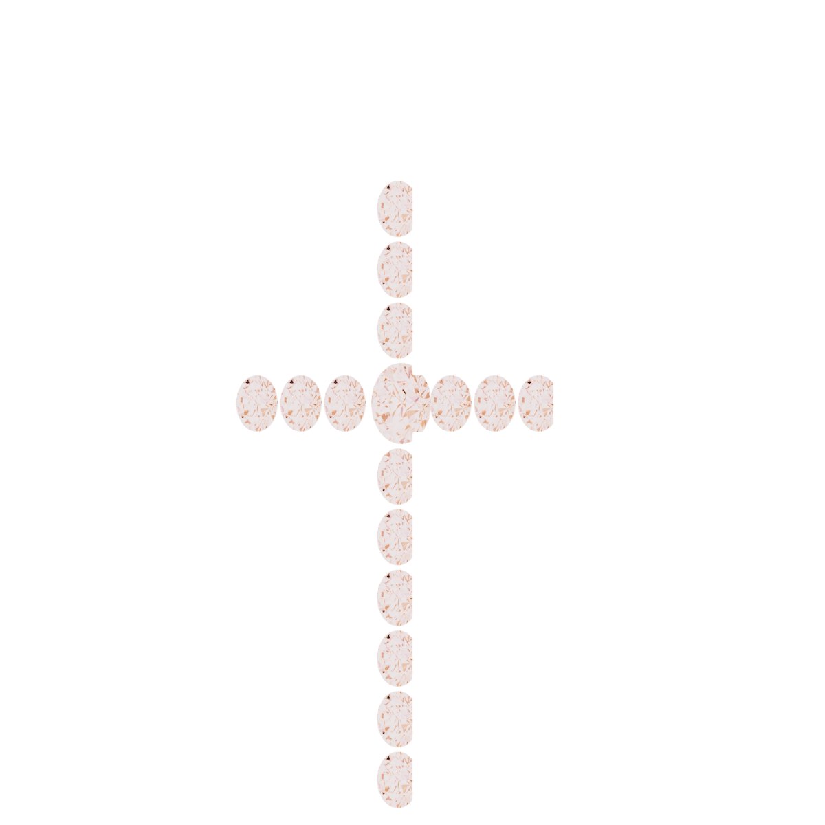 Alternative view of Channel-Set Accented Cross Pendant