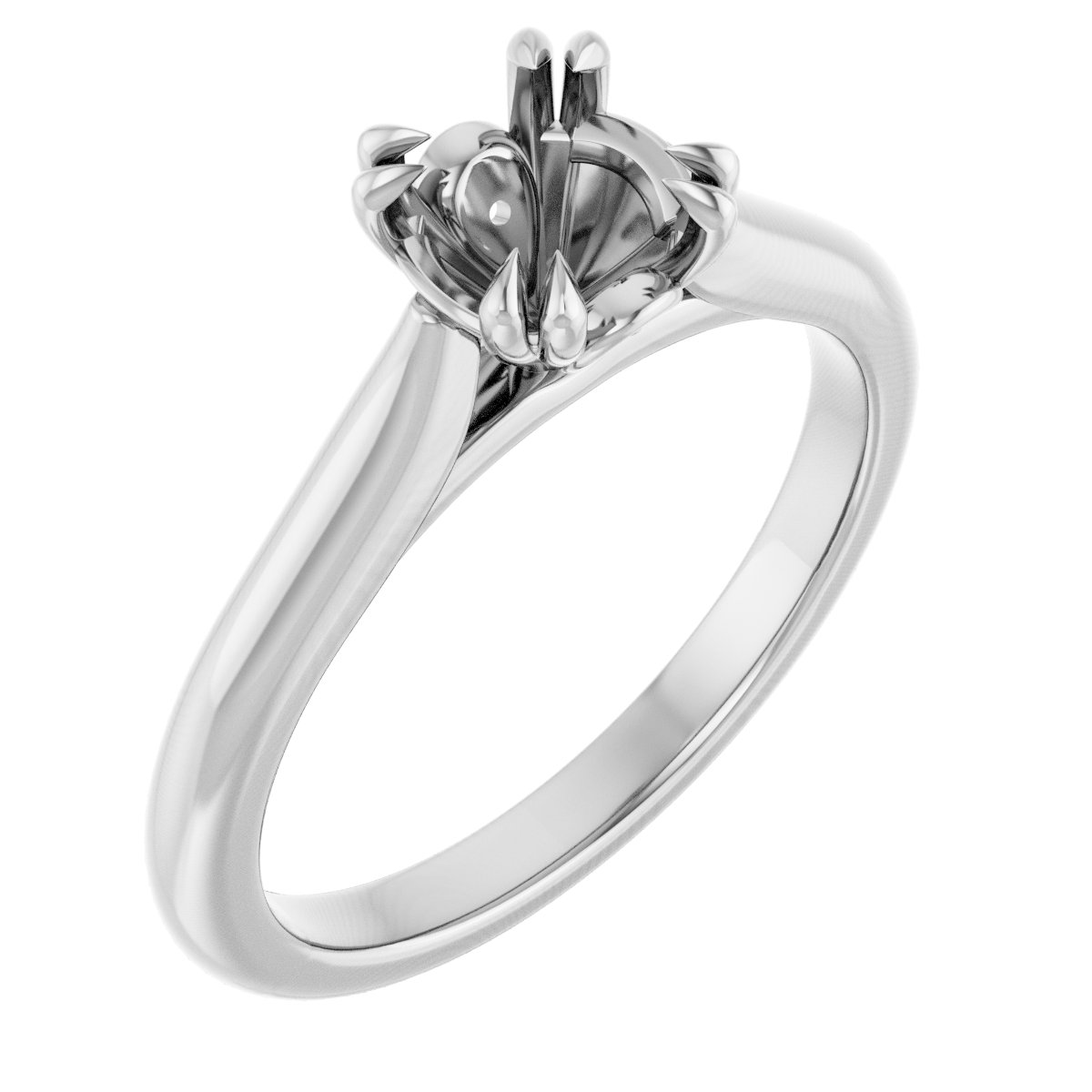 Double Claw-Prong Engagement Ring or Band
