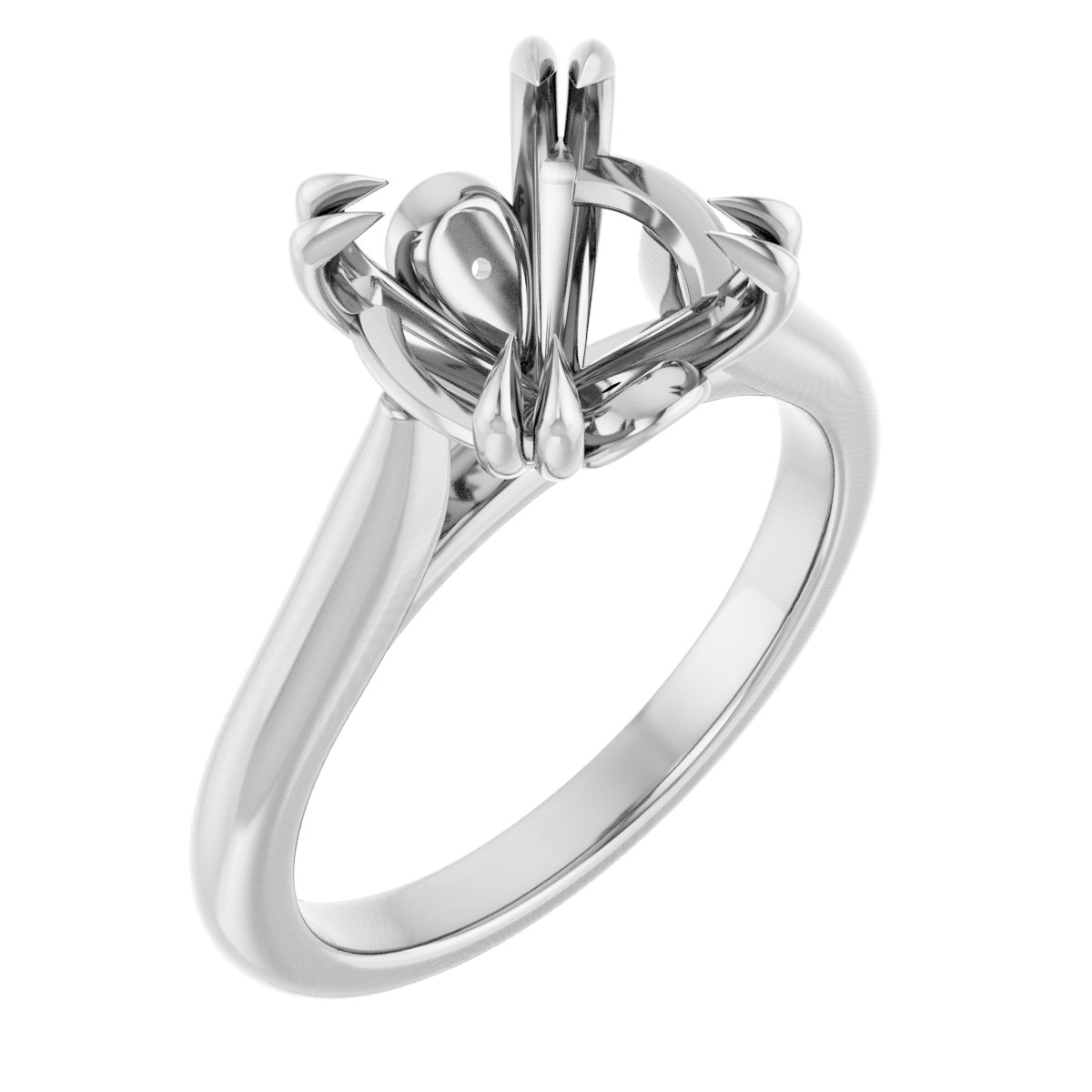 Double Claw-Prong Engagement Ring or Band