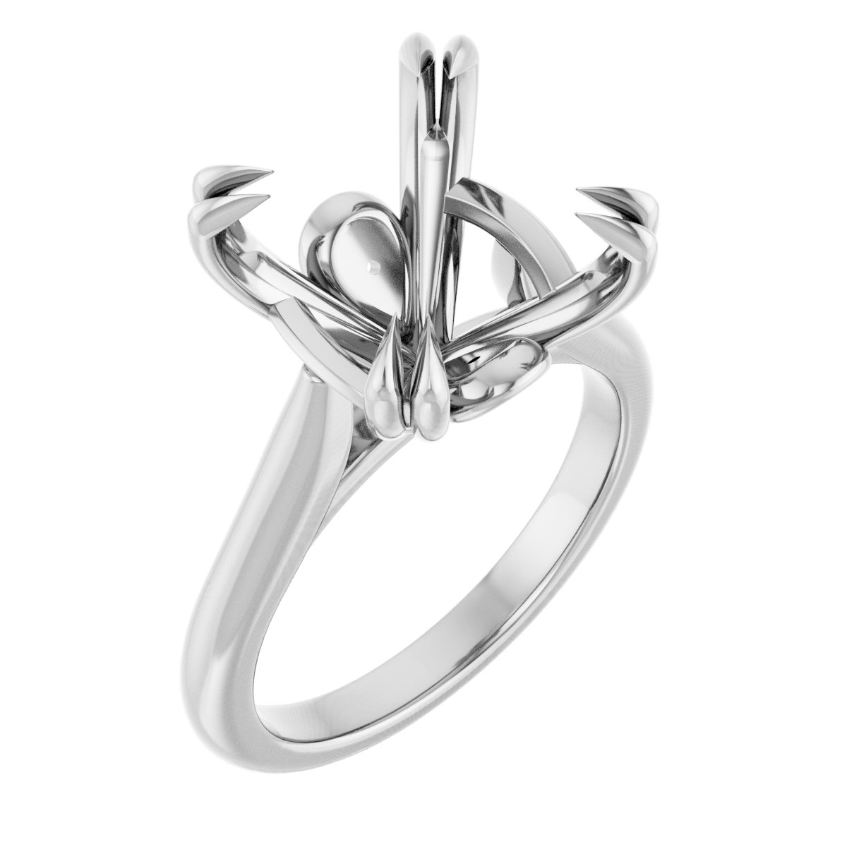 Double Claw-Prong Engagement Ring or Band