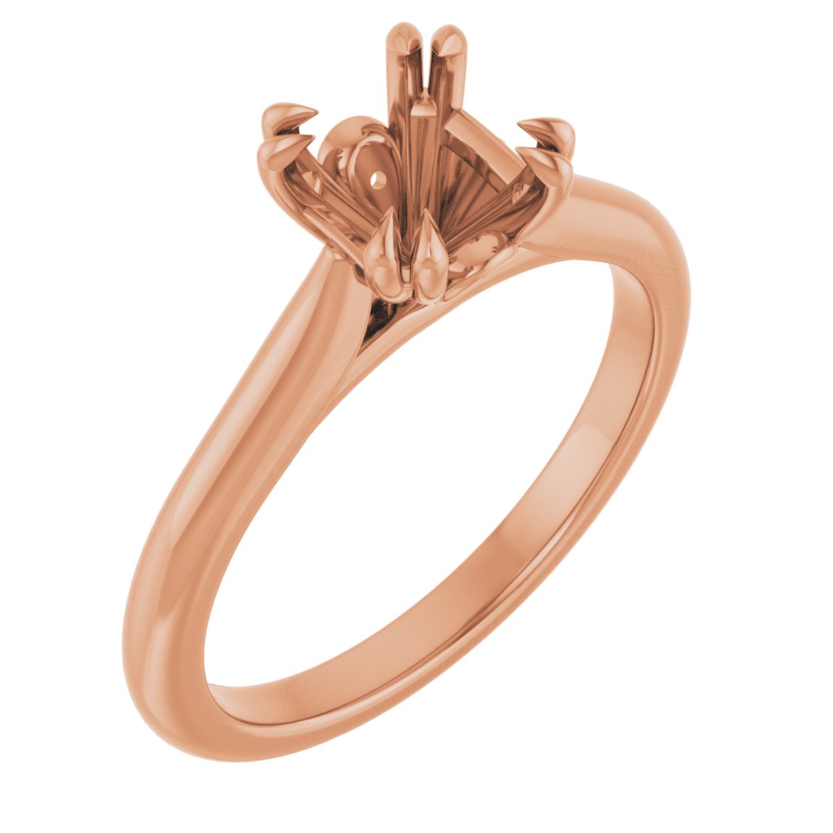 Double Claw-Prong Engagement Ring or Band