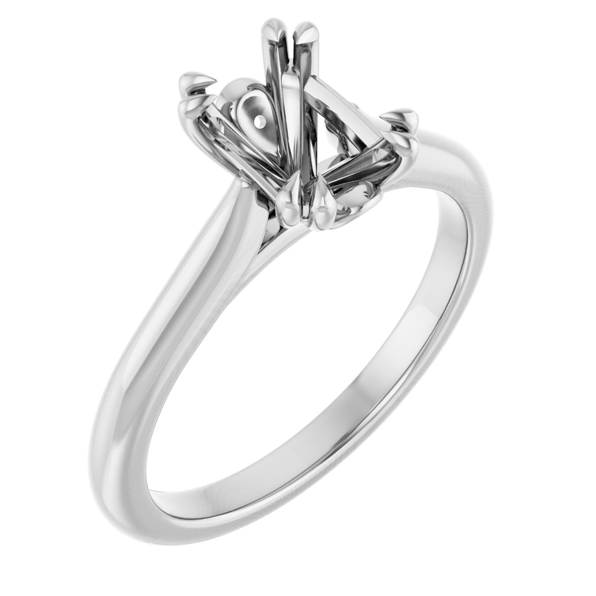 Double Claw-Prong Engagement Ring or Band