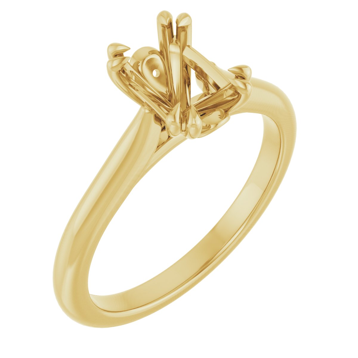 Double Claw-Prong Engagement Ring or Band