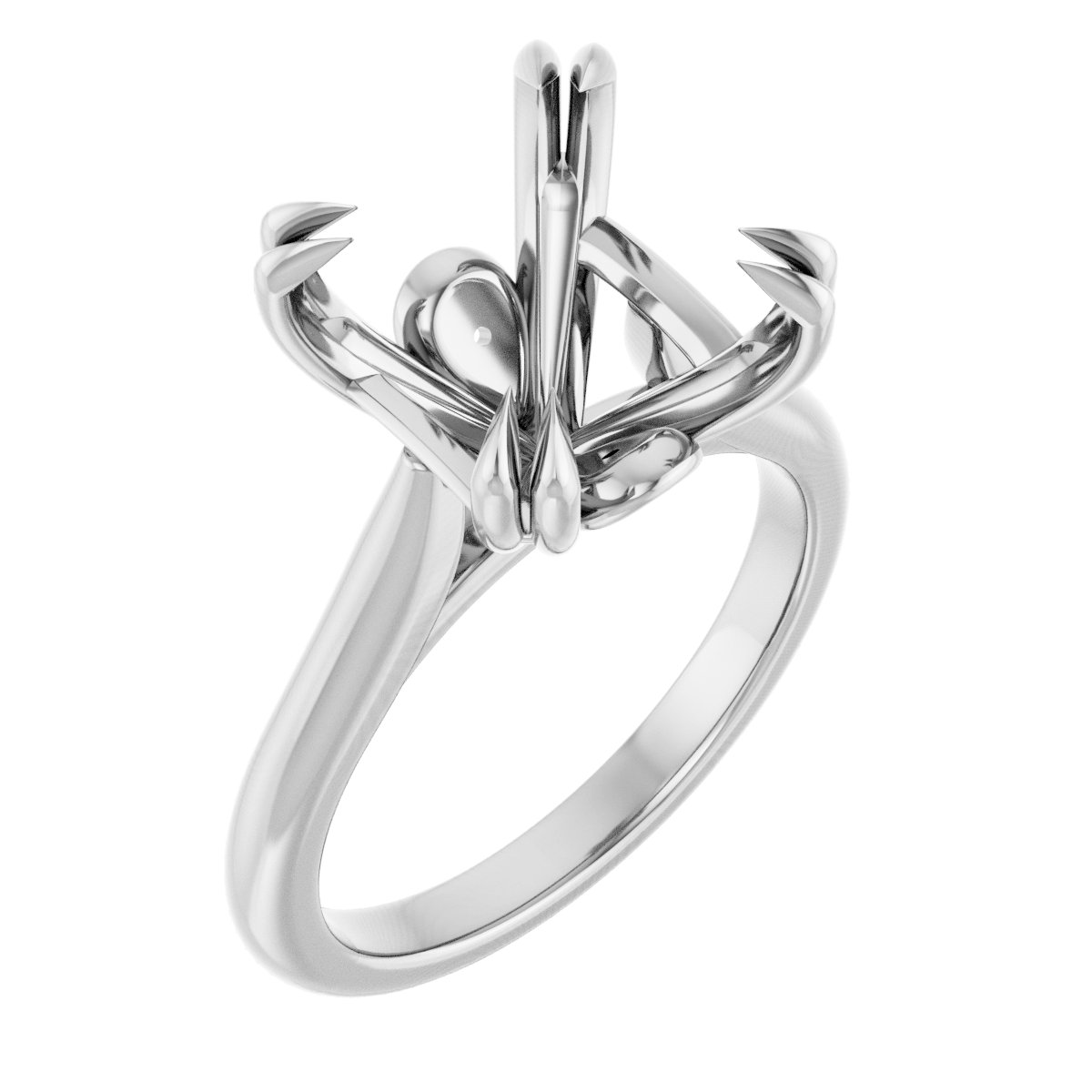 Double Claw-Prong Engagement Ring or Band